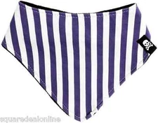 87035 Purple & White Striped Cowboy Bandana Baby Bib Sourpuss Infant Retro New