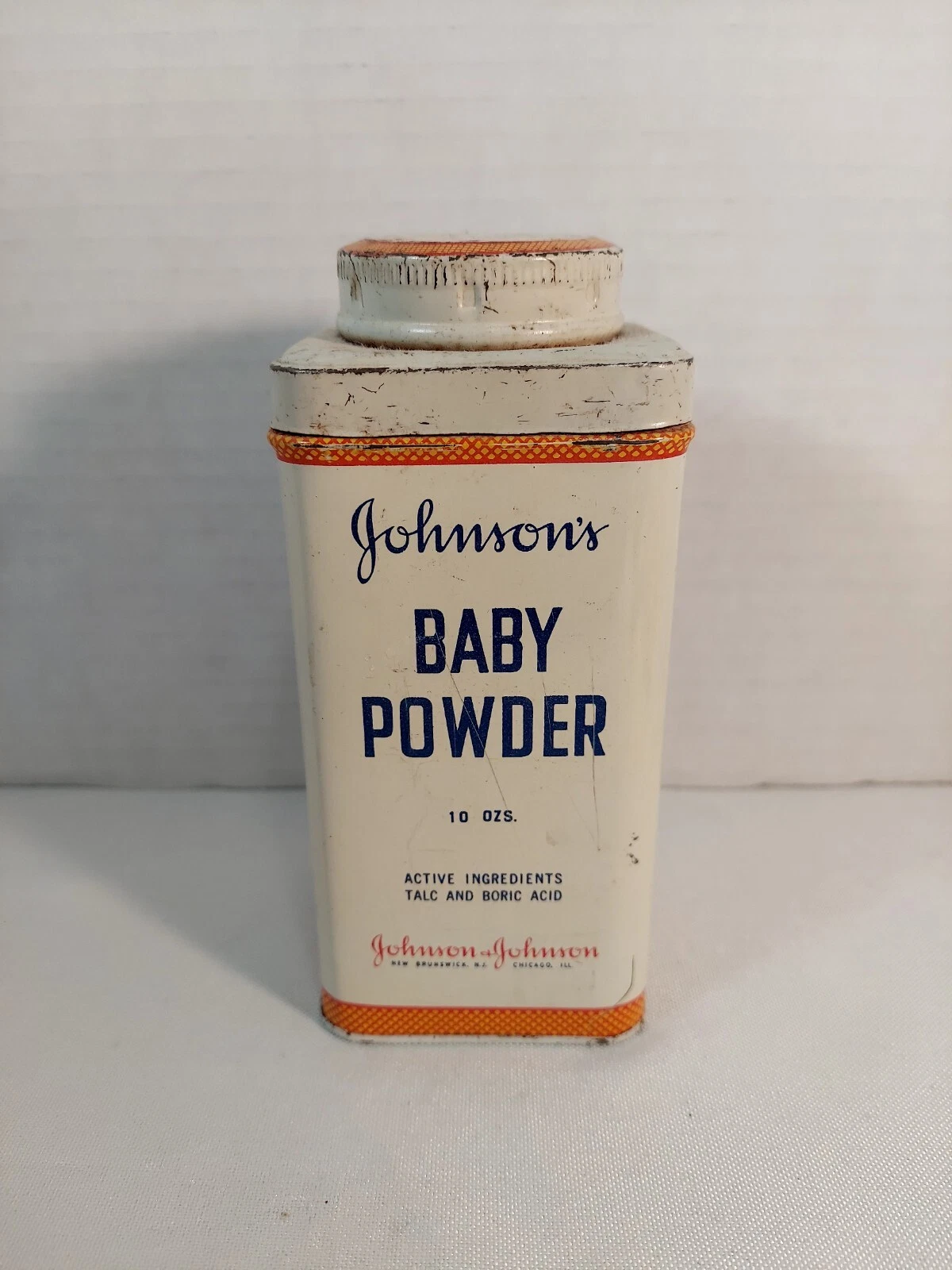 Vintage Johnson's Baby Powder Metal Tin 10 oz.