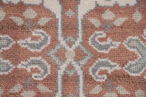 Geometric Oushak Indien Narrow Runner Rug 2' 6" x 9' 10" Handmade Wool Carpet - Picture 7 of 12