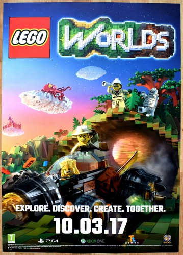 LEGO Worlds SELTEN PS4 XBOX ONE 59cm x 84cm Werbeposter #2 - Bild 1 von 2