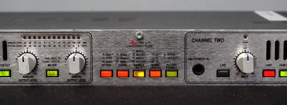 DBX 386 Dual Vacuum Tube Preamp w/ Digital Out 1U Rack Signal Processor - 100V - Image 3 of 4