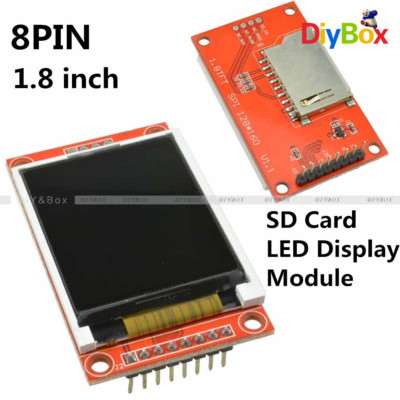 1.8 inch LCD Display 128x160 TFT SPI SD Card Module AVR PIC ARM STM32 ST7735 DIY