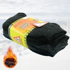 3 Pairs Mens Winter Heavy Duty Warm Thermal Wool Cotton Boots Socks Size 9-13