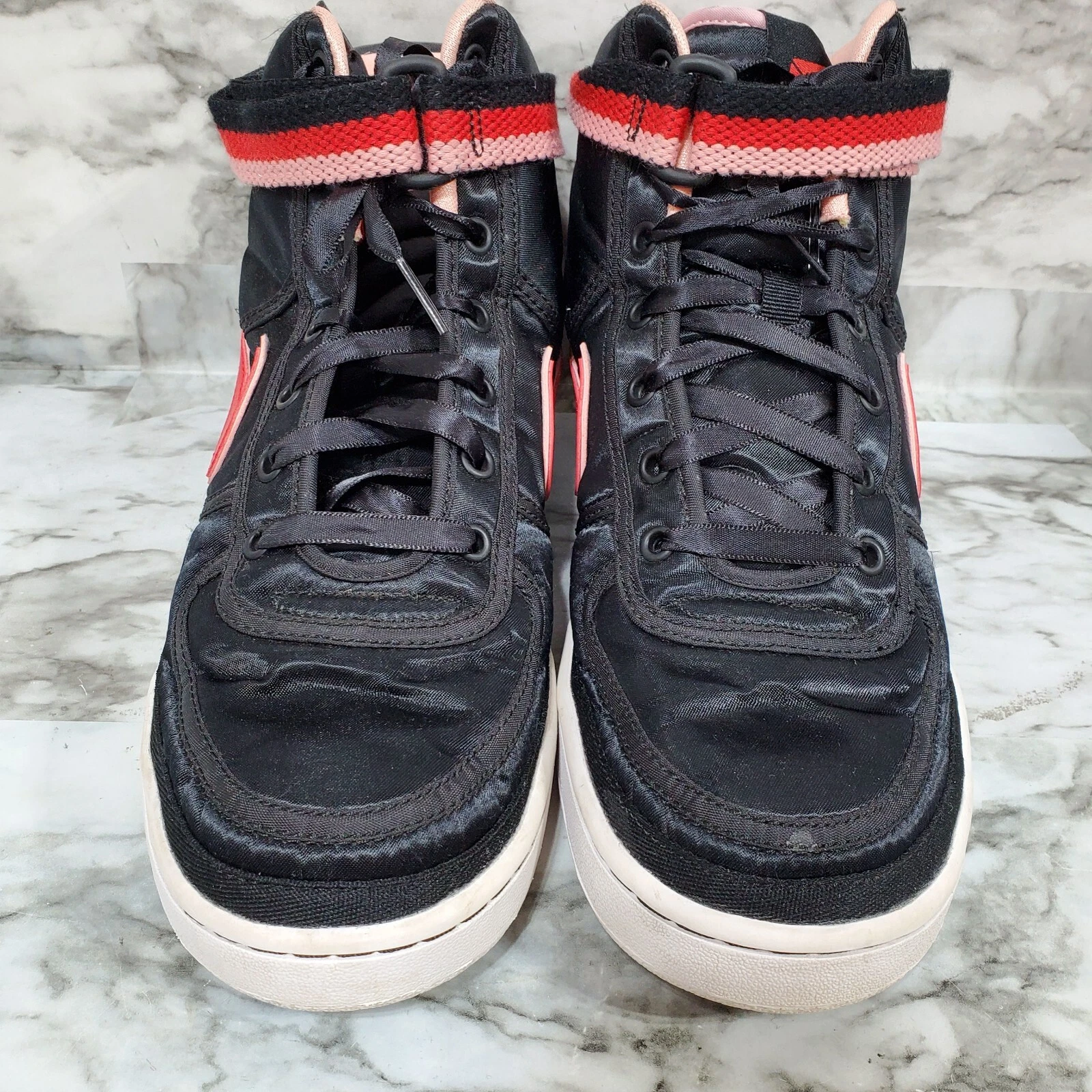 Baskets Nike filles 7 ans noir rouge vandale haut suprême mi haut cœur AQ3713 001