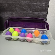 Cerradura y cerradura púrpura cerradura n cerradura contenedor de 12 huevos camping, viaje