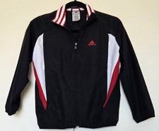 Adidas Jacket Kids Small Track Jacket Full Zip Mesh Lining EUC 