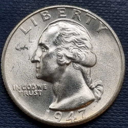 1947 S Washington Quarter 25c Silver BU UNC GEM Brilliant Uncirculated #97320