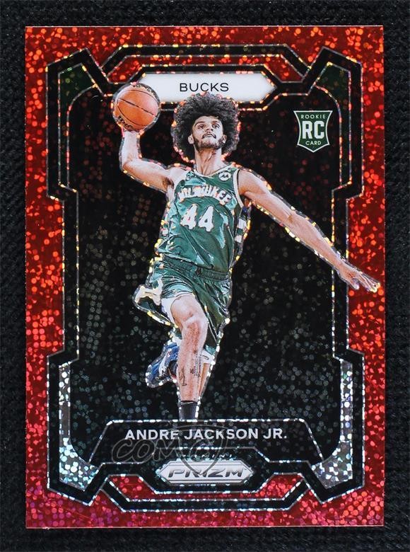 2023-24 Panini Prizm Red Sparkle Prizm Andre Jackson Jr #131 s6i