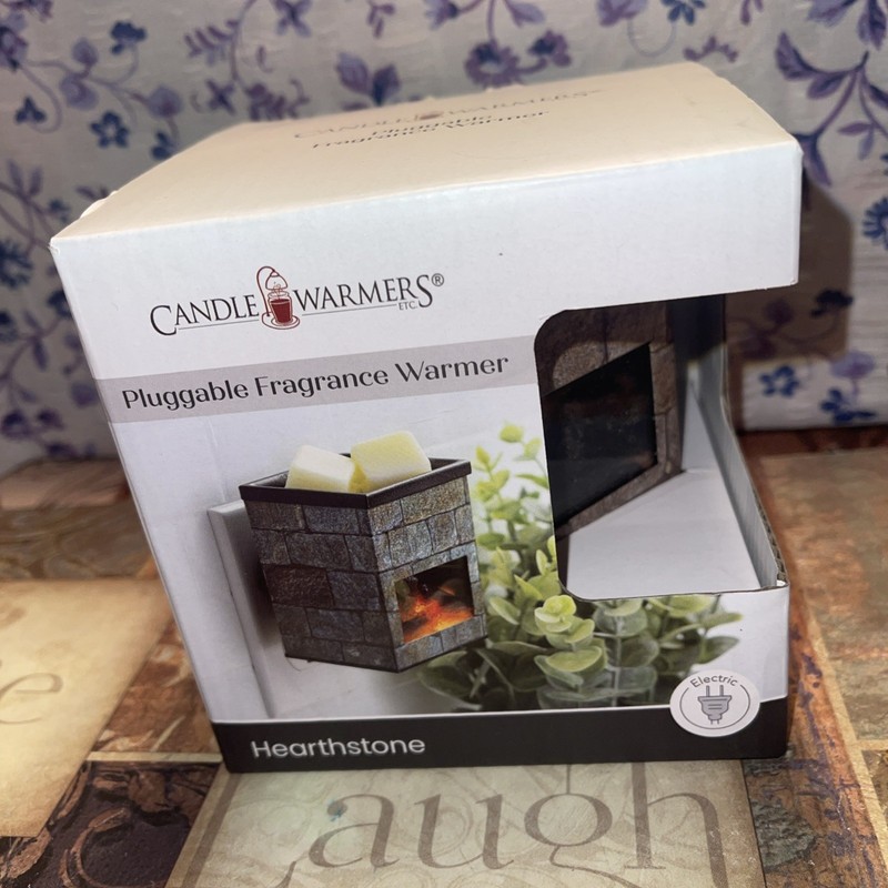 Candle Warmers Plug-in  Fragrance Warmer “Hearthstone” Fireplace NIB.   *H