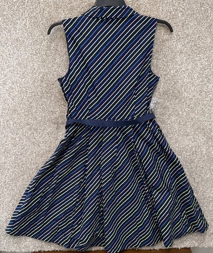 Modcloth Womens Blue Striped Sleeveless Knee Length Dress Size Large NEW NWT - Picture 6 of 20