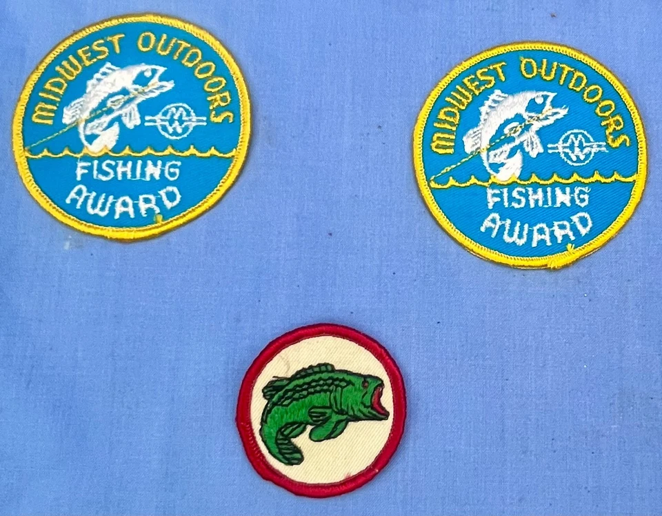 Lot of 23 Embroidered Vintage Fishing Awards Patches Mepps Fishing Facts Unused - Image 3 of 4