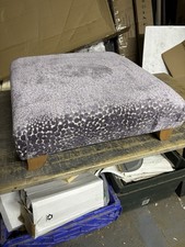 DFS SOPHIA STRIPED FOOTSTOOL GREY COMBINATION EX DISPLAY RRP £299