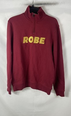 Robe di Kappa Men's Burgundy Quarter Zip Pullover Sweater Gold Logo NWT Sz L