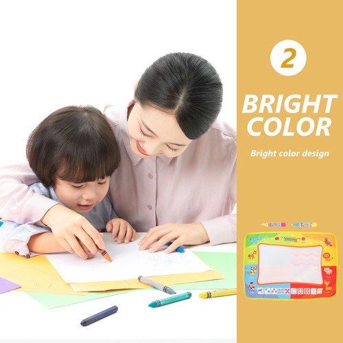 Magical Water Canvas Child Coloring Mat Graffiti Scribble Boards - Picture 6 of 12