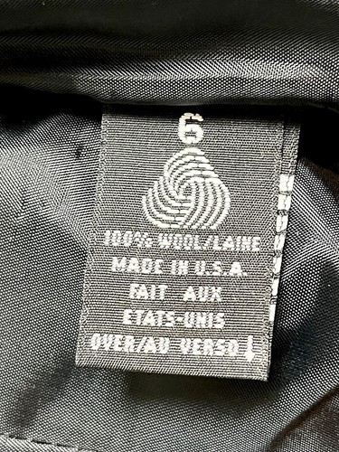 Conjunto de traje chaqueta y falda blazer 100 % lana vintage para mujer negro talla 6 Business - Imagen 17 de 17