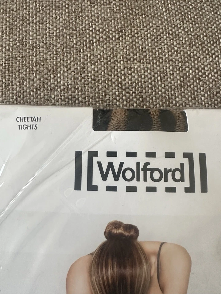 Wolford cheetah pattern tights 20D colour Sahara/Black size Large sexy tights - Image 2 of 4