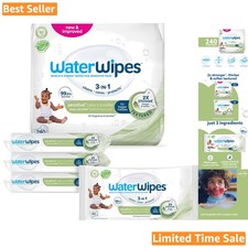 240 Count Hypoallergenic Baby Toddler Wipes - Gentle, Textured, Eco-Friendly