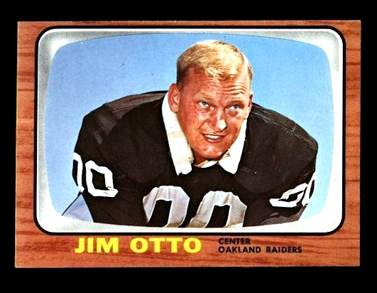 1966 TOPPS "JIM OTTO" OAKLAND RAIDERS HOF #115 NM+ OR BETTER! COMBINED SHIP!