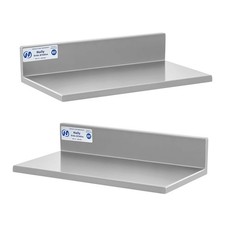 HALLY Stainless Steel Wall Shelf 8.6 x 16 Inches 44 lb, NSF Commercial Heavy ...