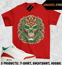 Shirt To Match AJ 3 OG El Vuelo 2025 Sneaker Matching Tee Lucha Libre T-Shirt