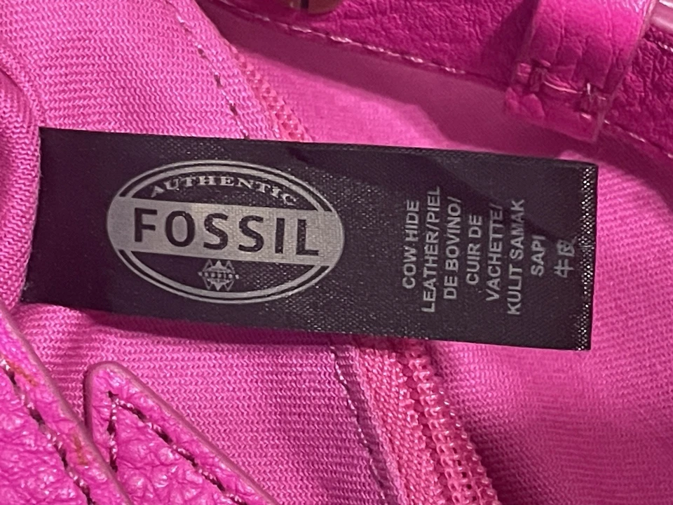 Bolso Bandolera Fossil Hot Rosa Guijarro Cuero de Vaca ZB6609 Cartera Solapa Foto 4 de 4