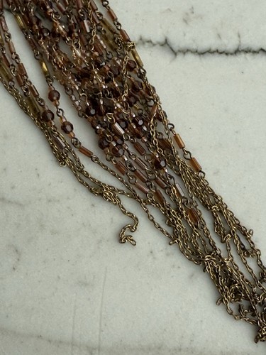 CELEBRITY STYLIST ERICKSON BEAMON Necklace Choker Bib Crystals Chain Signed - Picture 20 of 24