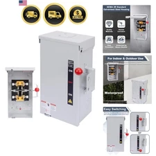 Generator Transfer Switch Manual Kit 100A 24000W 120/240V NEMA 3R Outdoor