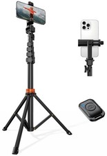 VIMOSE 66" Phone Tripod, Tripod for iPhone with Remote 66-inch, Black