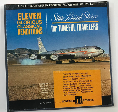 American Airlines Star Kissed Stereo  Classical CW-4   3-Hour Reel Tape 3.75