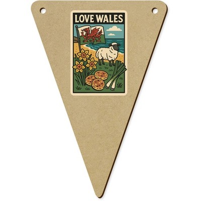 5 Wimpel/Fahnen ''Love Wales'' 140 mm (BN00089842)