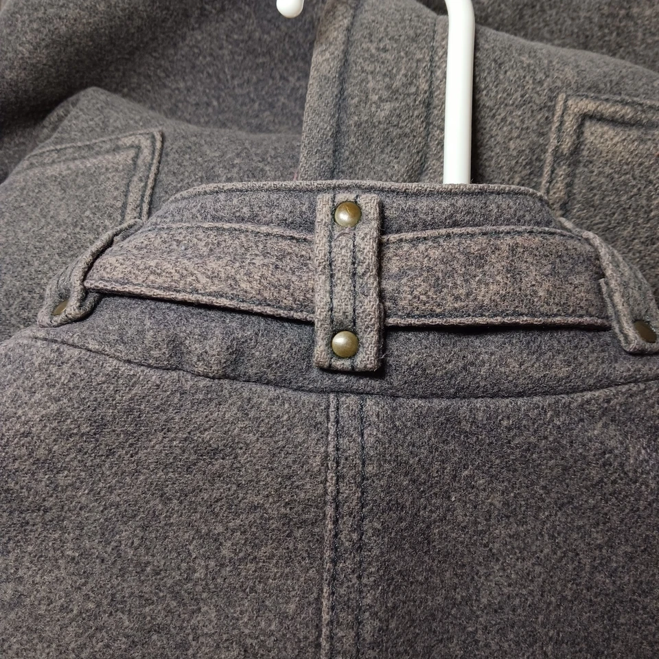 Gabardina militar vintage mango MNG lana mujer talla S gris avena tweed Foto 3 de 4