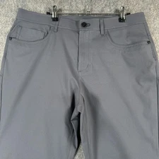 Public Rec Pants Mens 34x30 (Fits 34x28) Gray 5-Pocket Performance Tech Casual