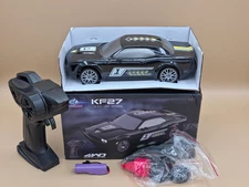 Open Box KF27 Black RC 2.4G Vehicle With Lights 1:20 Scale
