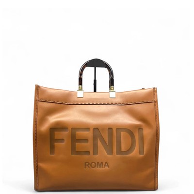 Fendi Large Sunshine Shopper Tote Tan Vitello King (qy052226a3r)