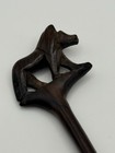 Vintage East Africa 1 Shilling Coin Souvenir Spoon Carved Wooden lion Handle — photo 4