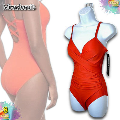 NWT Miraclesuit Women's 8 Rock Solid Captivate One-Piece Swimsuit 6530050 $186