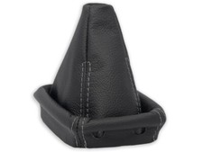 SCHALTMANSCHETTE FUR MERCEDES W210 1995-2002 SCHALTSACK LEDER NAHT GRAU