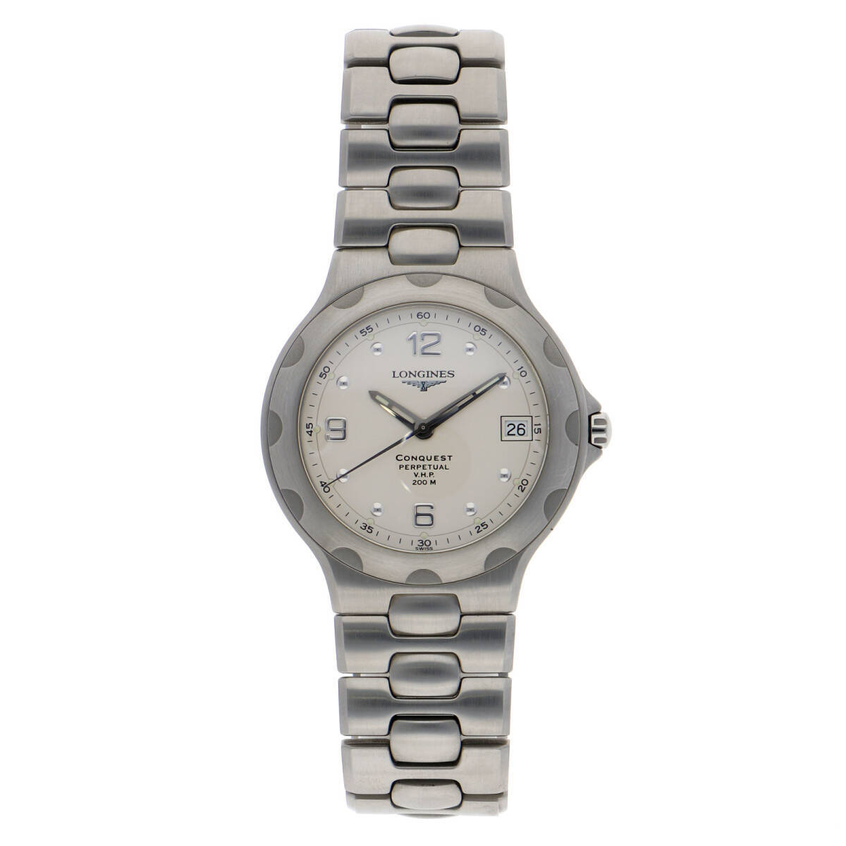 LONGINES L1.636.4 Conquest Date Perpetual Silver Dial watch men 