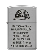 Zippo 0684, Military-Walk Through the Valley of Shadow of Death, Chrome Lighter