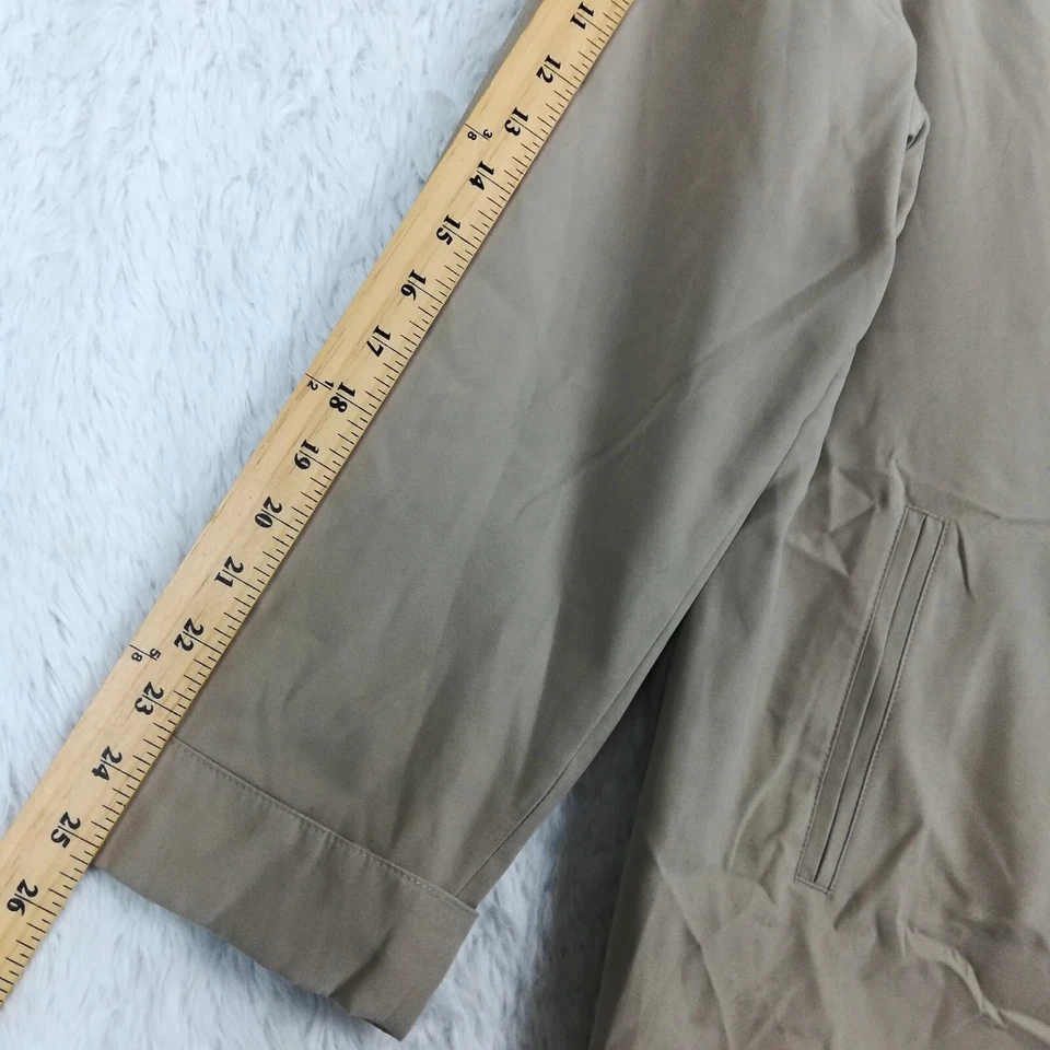 Abrigo De Colección Norm Thompson Mujer Con Capucha Trench Beige Caqui Botón Delantero Chaqueta S Foto 3 de 4