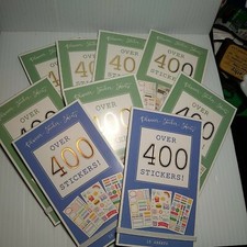 Lot of 9 Planner Sticker Books 3600 Stickers--135 Sticker Sheets 6 designs Cute