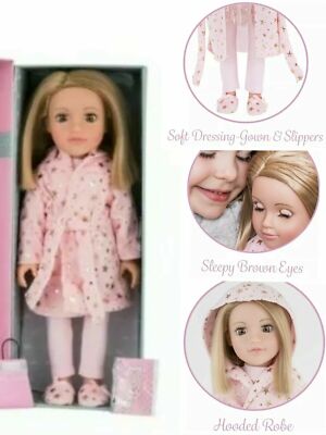 Design a Friend Puppe Harriet - 18 Zoll Pyjama Schlafoutfit mit schließenden Augen neu im Karton
