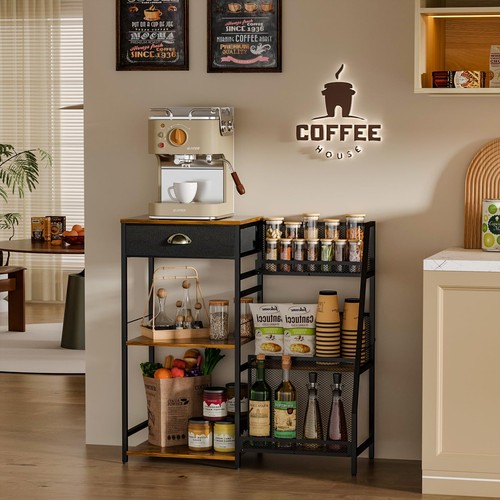 Coffee Bar Cabinet, Coffee Stand Station with Drawer for Coffee Accessories S... - Picture 7 of 7