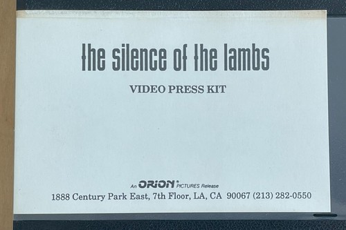 LE SILENCE DES AGNEAUX (1991) Dossier de presse vidéo U-Matic film promo salle - Photo 5/11