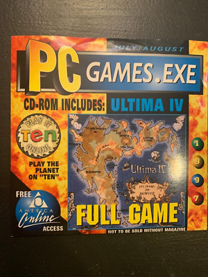 PC Games Magazine July / August 1997 CD-ROM Demo Sampler + full Ultima IV + docs