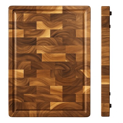 Seido Knives Gourmet Acacia End-Grain Cutting Board Made From Acacia Wood