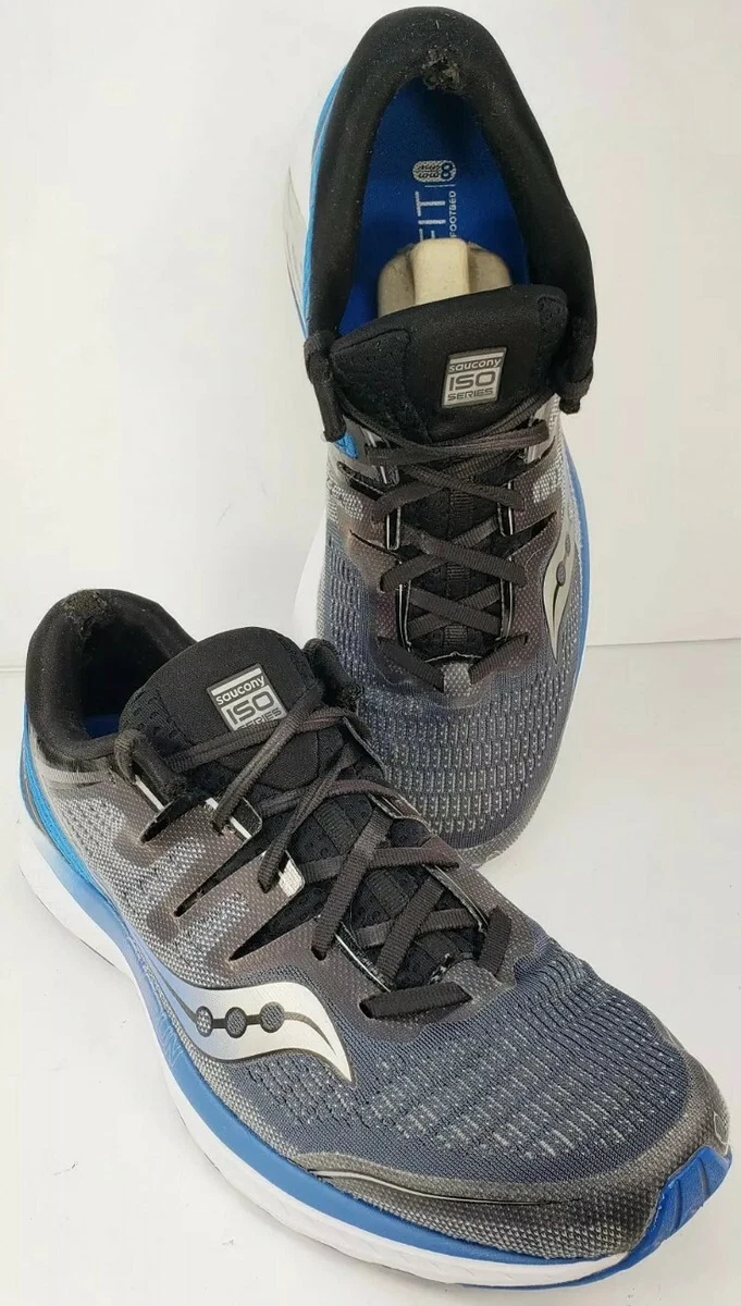 Saucony Men s Guide ISO 2 Running Shoes Grey Blue Lace Up Low Top 11M