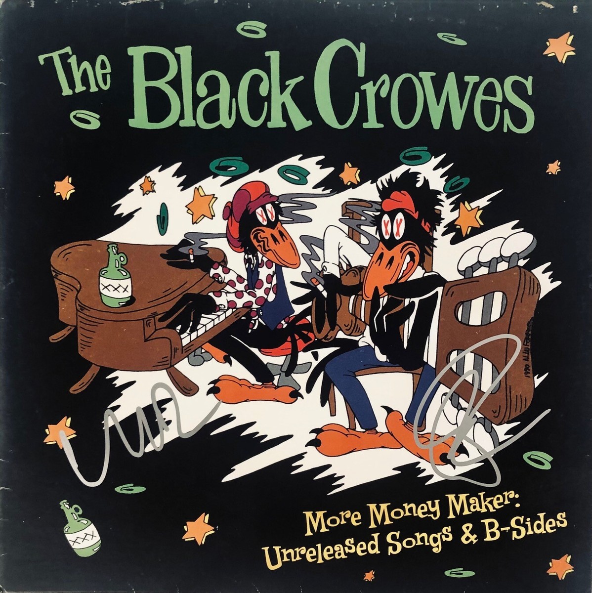 BLACK CROWES SIGNED VINYL SHAKE YOUR MONEYMAKER ALBUM CHRIS & RICH