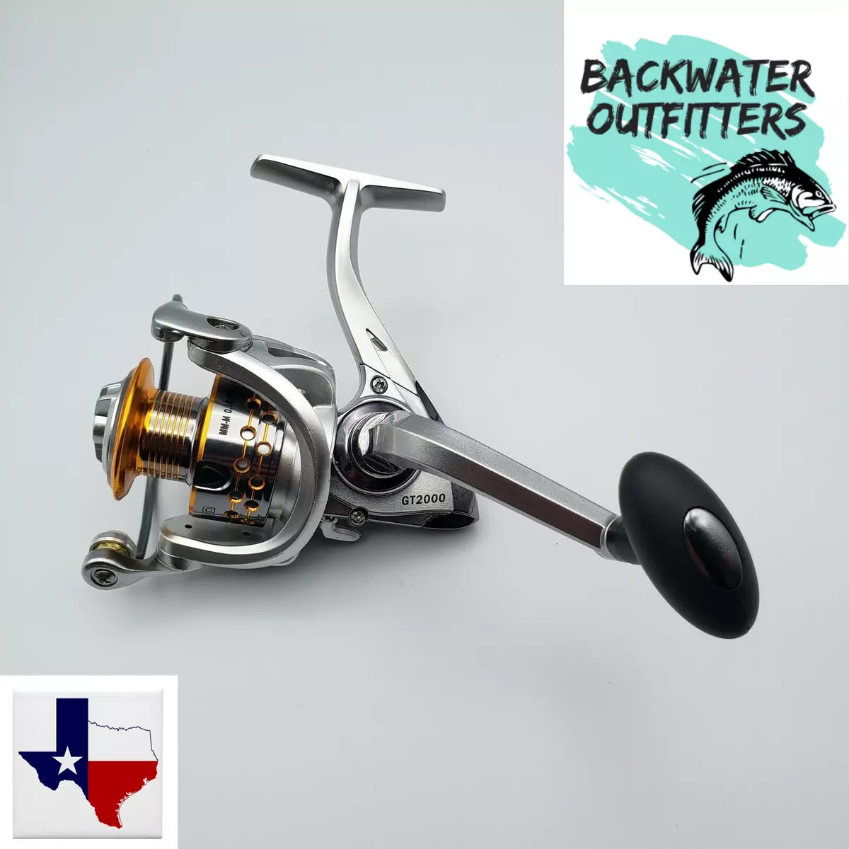 FDDL 2000 Spinning Reel 5.2:1 Gear Ratio Smooth Drag Bass Reel w/Foldable  Handle