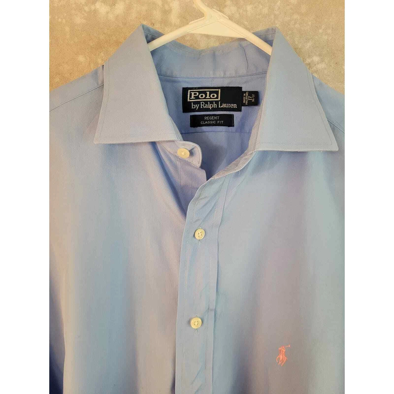 Polo by Ralph Lauren regent classic fit blue shirt sz XL